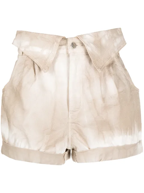 Stella McCartney tie-dye denim shorts Neutrals 603007SOH31
