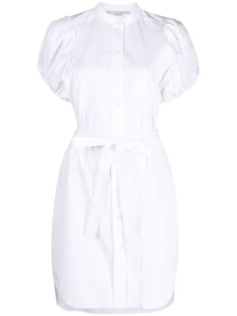 Stella McCartney tied waist poplin shirt dress White 603148SMA90