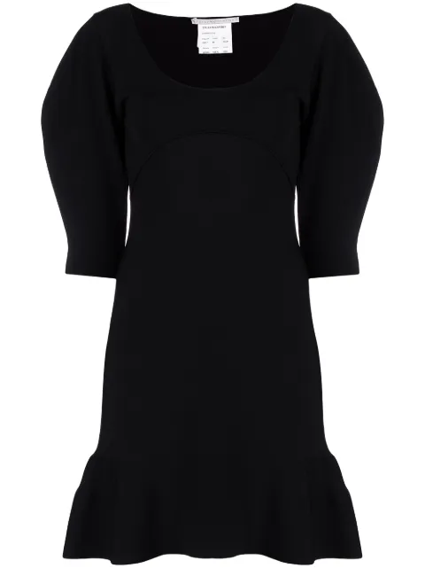 Stella McCartney scoop-neck puff-sleeve knitted dress Black 603063S20761000