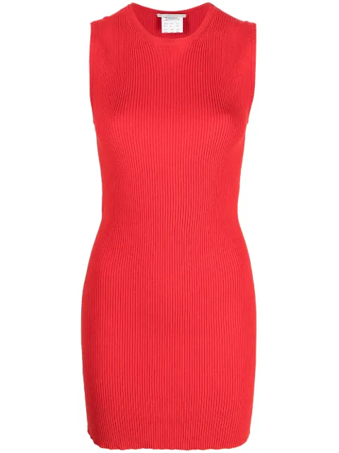Stella McCartney rib-knit tunic dress Red 603045S22476309