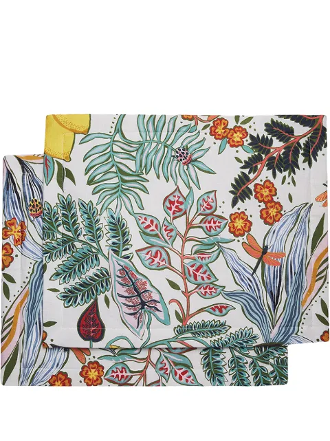 La DoubleJ Botanical print tablemats (set of 2) White TBM0001LIN001BOT0005