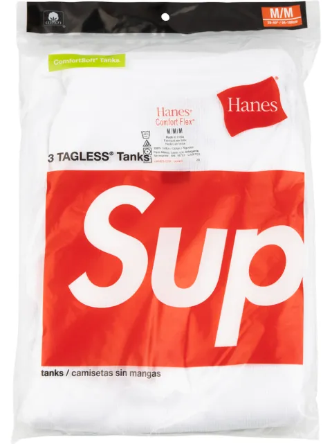 Supreme Hanes three-pack tank tops White SU9283