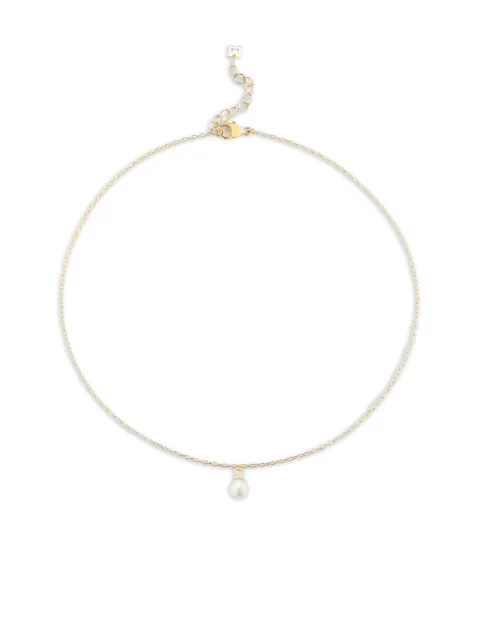 Mateo 14K yellow gold single pearl drop chain anklet Gold 811266026136