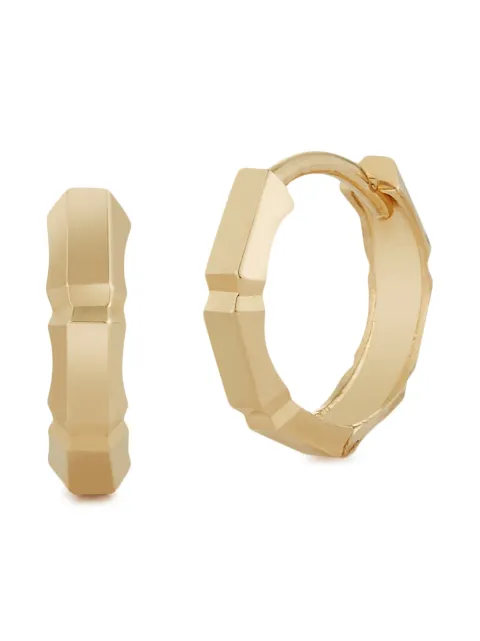 Mateo 14kt yellow gold faceted huggie earrings Gold 811266028604