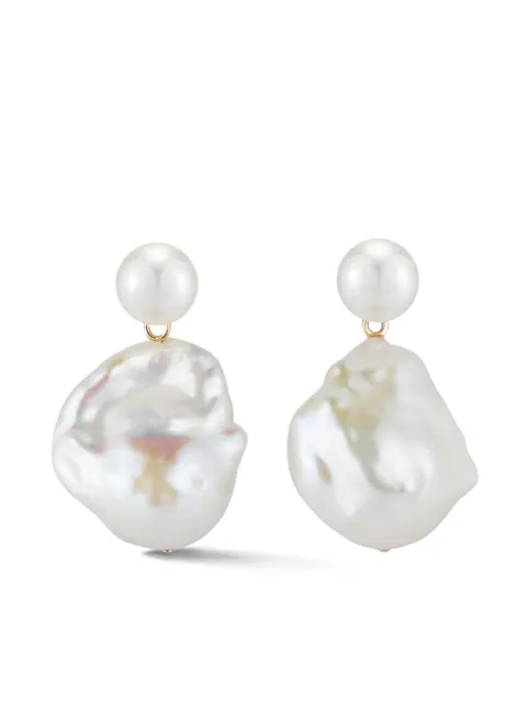 Mateo duality pearl drop earrings Gold 811266028611