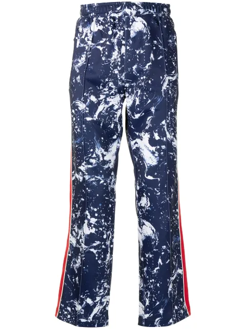 Ports V printed side-stripe track pants Blue VM8KKR70MCP016