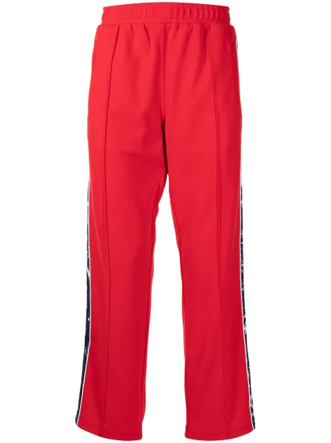 Ports V side stripe-detail track pants Red VM8KKR60MCP017