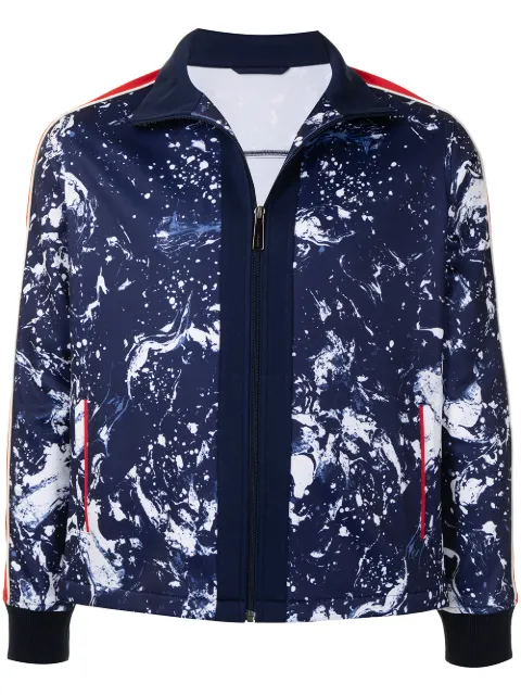 Ports V printed zip-up track jacket Blue VM8KKN70MCP016