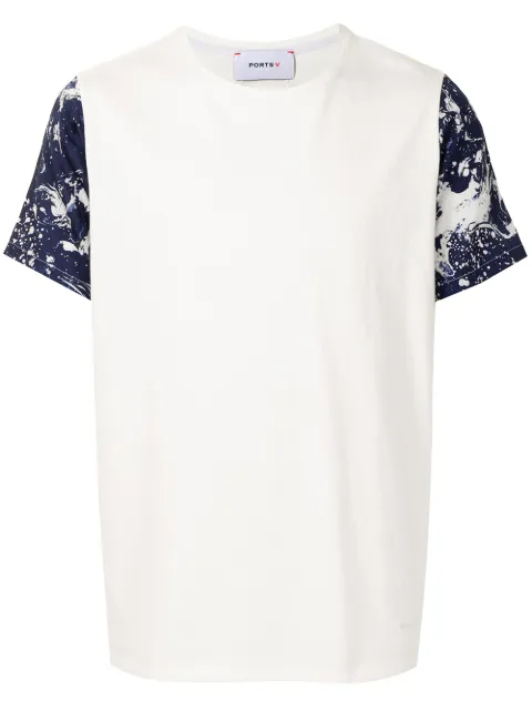 Ports V paint-splatter short-sleeved T-shirt Red VM8KKC63MCC062