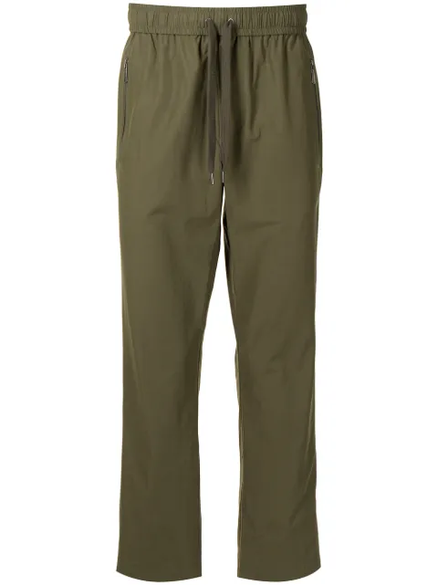 Ports V side stripe straight-leg track pants Green VM8TCL08JWN028