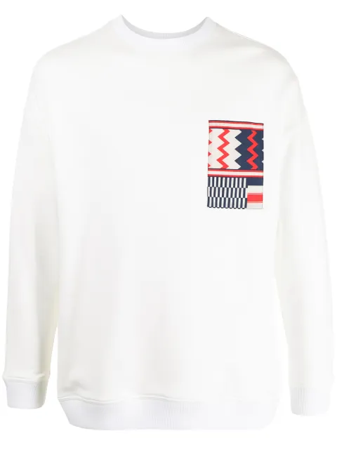 Ports V geometric detail sweatshirt White VM8KKX04HCC027