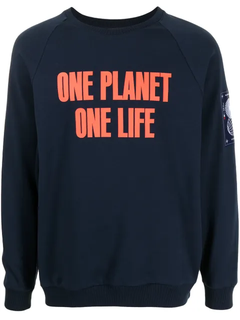 Ports V "ONE PLANET ONE LIFE" logo-print sweatshirt Blue VM8KKX01HCC027