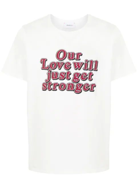 Ports V slogan print T-shirt White VM8KKC10MCC062