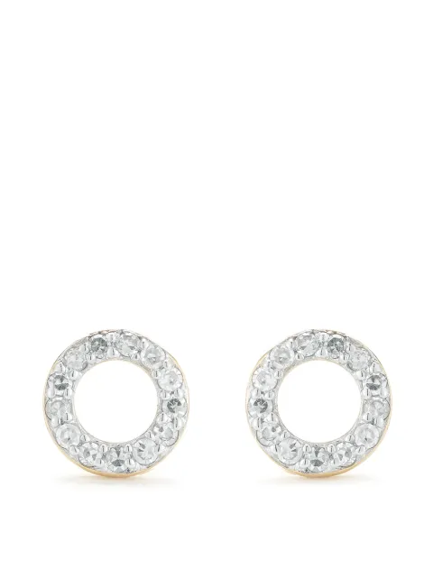 Mateo 14kt yellow gold diamond mini circle stud earrings Gold 811266023111