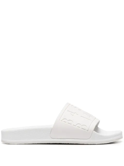 MM6 Maison Margiela logo embossed slide slippers White S59WX0060P3996