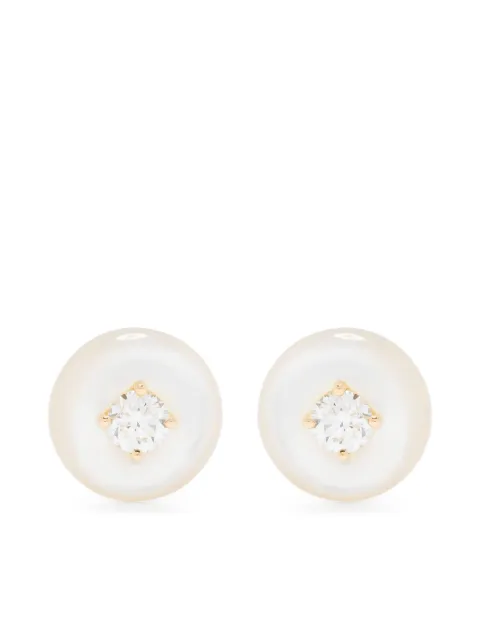 Fernando Jorge 18kt yellow gold large Orbit diamond and tagua earrings Gold 53210280210039