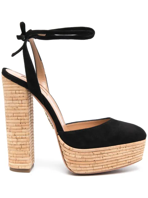 Aquazzura Penelope Plateau pumps Black PENHIGB0SUE000