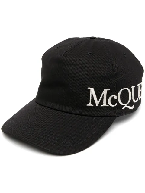 Alexander McQueen logo embroidered cap Black 6328964105Q