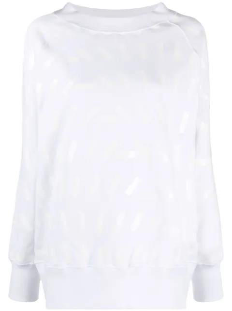 Maison Margiela tape print sweatshirt White S29GU0074S25403