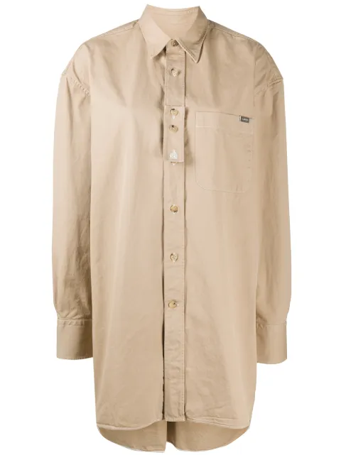 Lanvin oversized long sleeve shirt Neutrals RMSI05154468H20