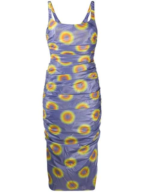 Maisie Wilen ruched gradient polka dot dress Purple YS409PF20OZPURP