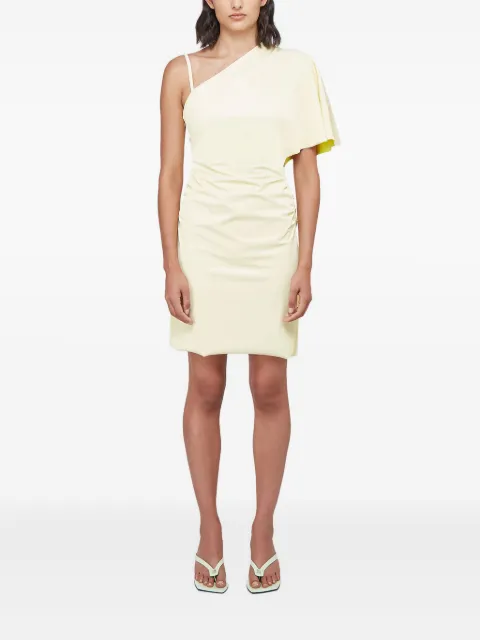 Maisie Wilen Slick asymmetrical draped dress Neutrals YS414PF20