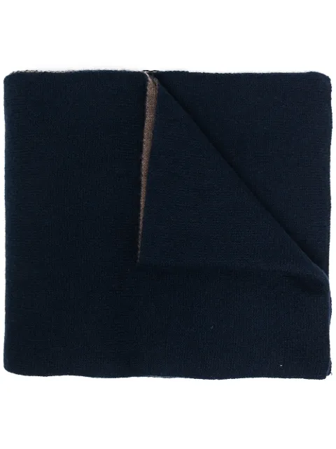 Dell'oglio cashmere two-tone scarf Blue 155CASHMERE