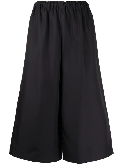Comme Des Garçons Comme Des Garçons high-waisted cropped culottes Blue P006051