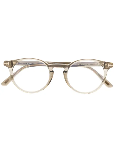 TOM FORD Eyewear TF5557B round-frame optical glasses Neutrals TF5557B