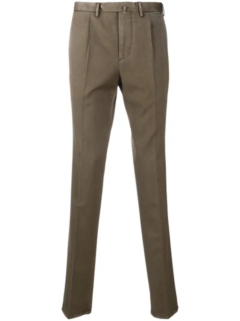 Dell'oglio inverted pleat wool trousers Brown 545TFL2670
