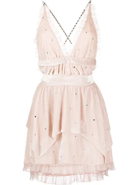 Philosophy Di Lorenzo Serafini ruffle-detail flared dress Pink A04427127