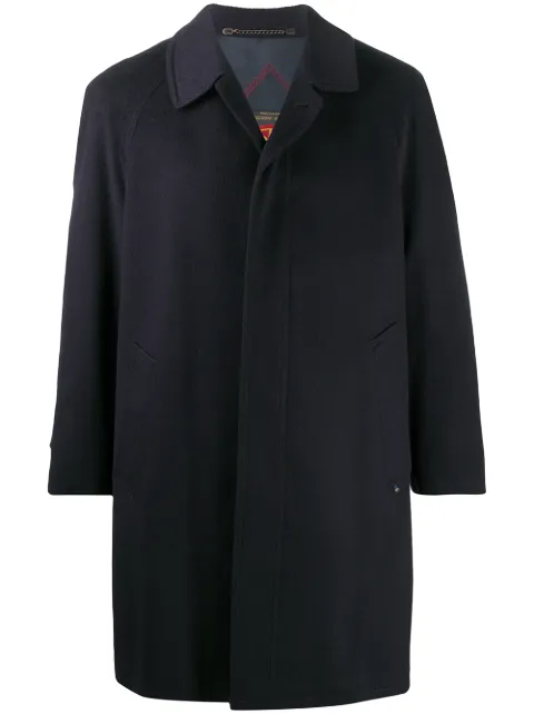 A.N.G.E.L.O. Vintage Cult 1990s concealed fastening knee-length coat Blue LO450DE