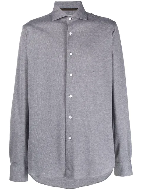 Orian spread collar piqué shirt Grey WJ0202J159