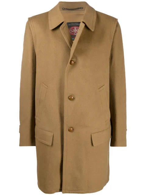 A.N.G.E.L.O. Vintage Cult 1900s classic collar buttoned coat Neutrals LODN450