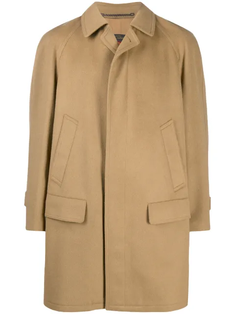 A.N.G.E.L.O. Vintage Cult 1900s classic collar concealed fastening coat Neutrals LODEN450