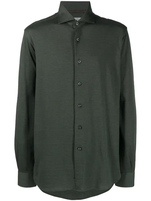 Orian spread collar piqué shirt Green WJ0202J159