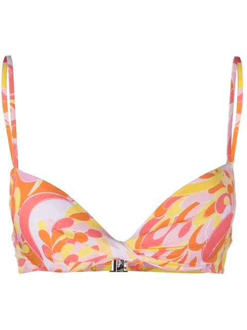 PUCCI abstract-print bikini top Pink 1HMX251H787