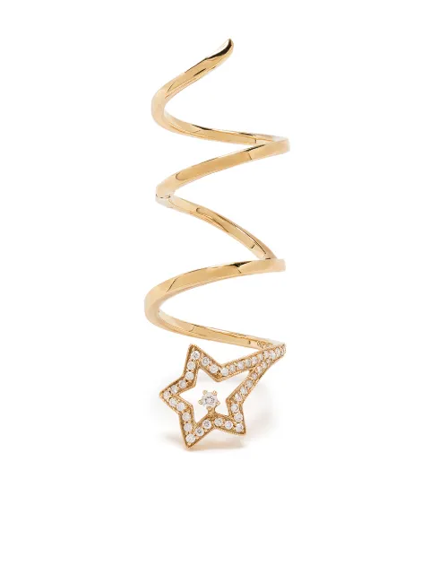 Stefere 18kt yellow gold diamond star ring Gold R0002084A02