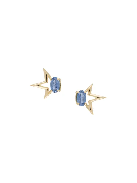 LE STER 18kt yellow gold sapphire Whaam earrings Gold LT20EO10BSYGWHAAMDOUBLE