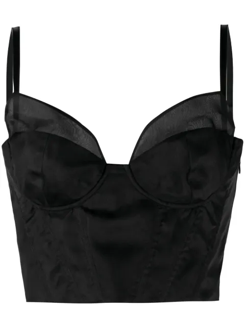 Brock Collection fitted silk top Black BRPR6012RBR030