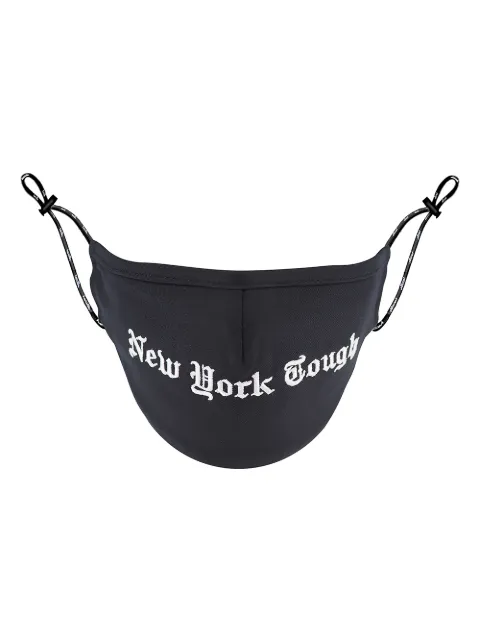 Haculla embroidered slogan face mask Black HA02BAMSK05