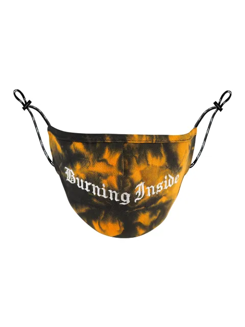 Haculla bleached print face mask Orange HA02BAMSK04B