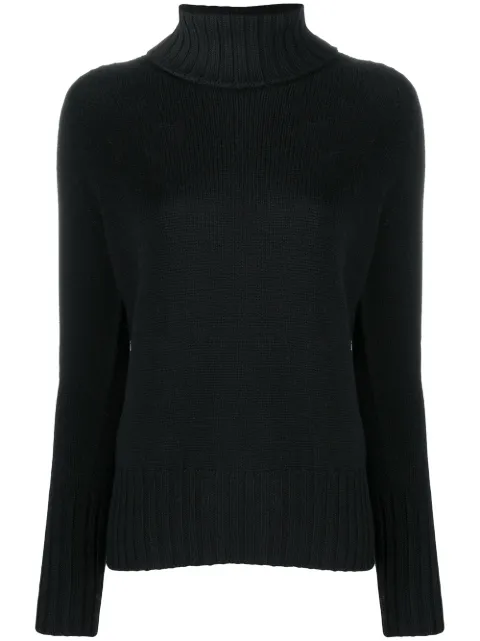 Drumohr roll-neck ribbed-trim sweater Black L5M114TL