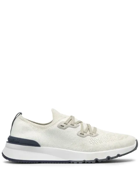 Brunello Cucinelli knitted lace-up sneakers White MZUKISO250CW751