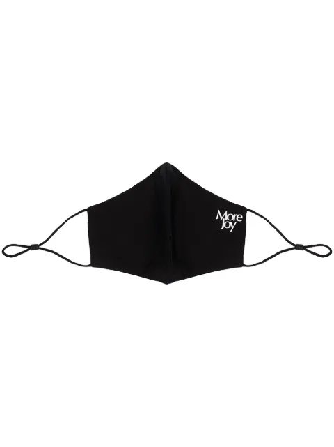 More Joy logo print face mask Black MO229