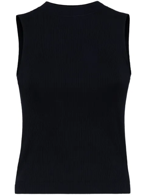 Brunello Cucinelli contrast-stitch vest top Black MH990BM100C101