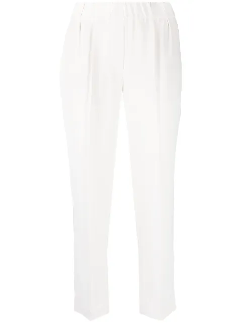 Brunello Cucinelli elasticated tapered trousers White MA029P1673C8525