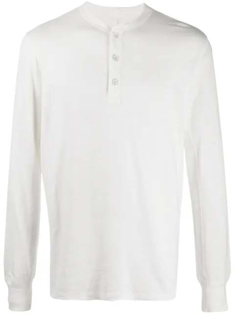 rag & bone round-split neck long-sleeved top White M000T656G