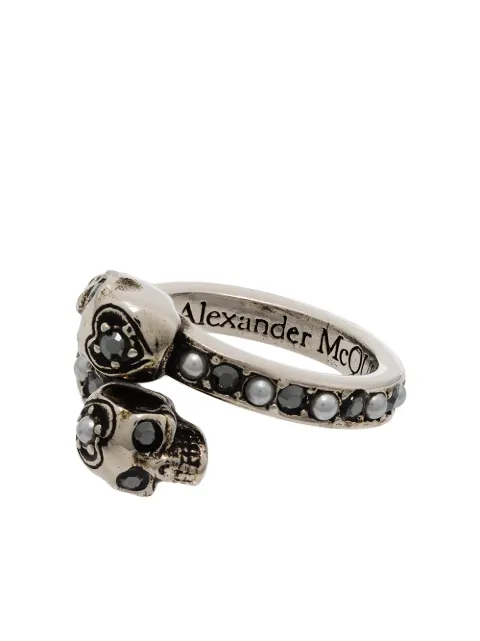 Alexander McQueen Skull wrap-around ring Silver 553657J160Y