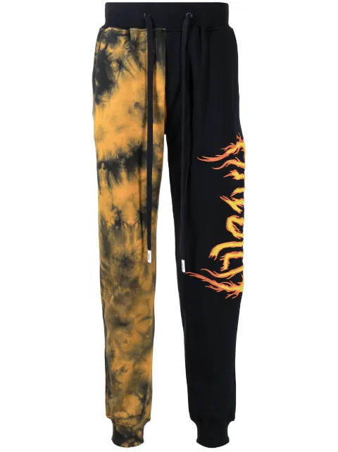 Haculla tie-dye print track pants Black HA02BAKB01